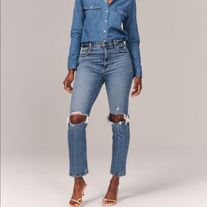 Curve love ultra high rise ankle straight jeans